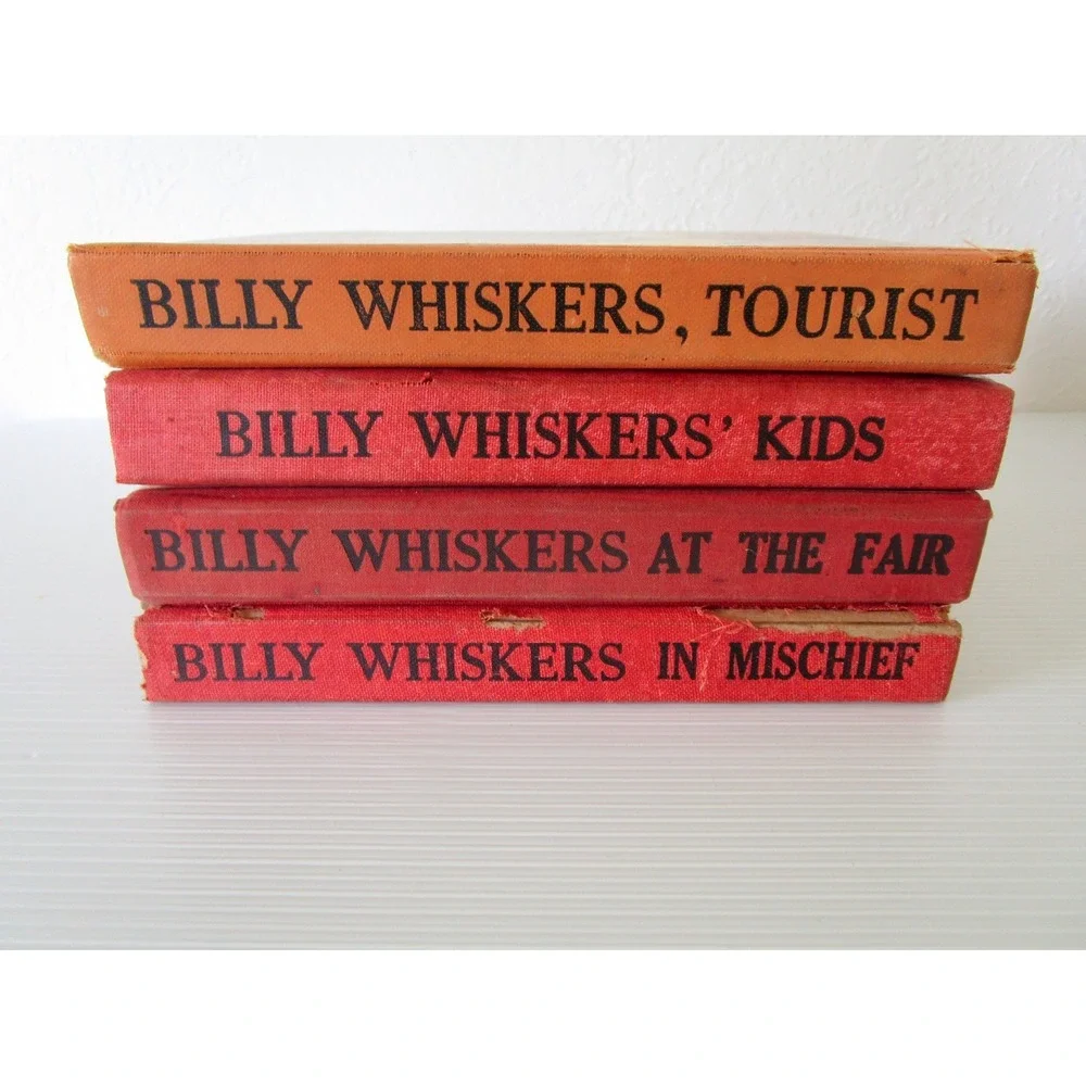 Billy Whiskers Series Lot of 4 Early Antiquarian Children's Books Goat Tourist